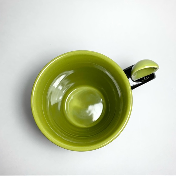 Black and Green Mug with Stir Spoon - Picture 4 of 8